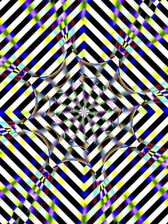 Neon Tunnel Diamond Vortex 3:4 iPad Portrait 60fps Screensaver VJ Loop